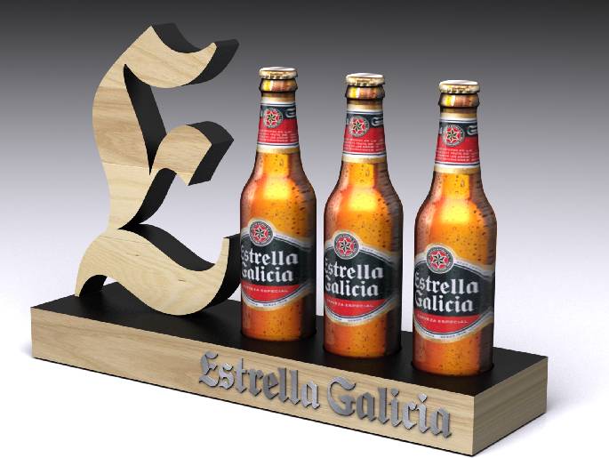 Estrella Galicia Expositor 3 botellas